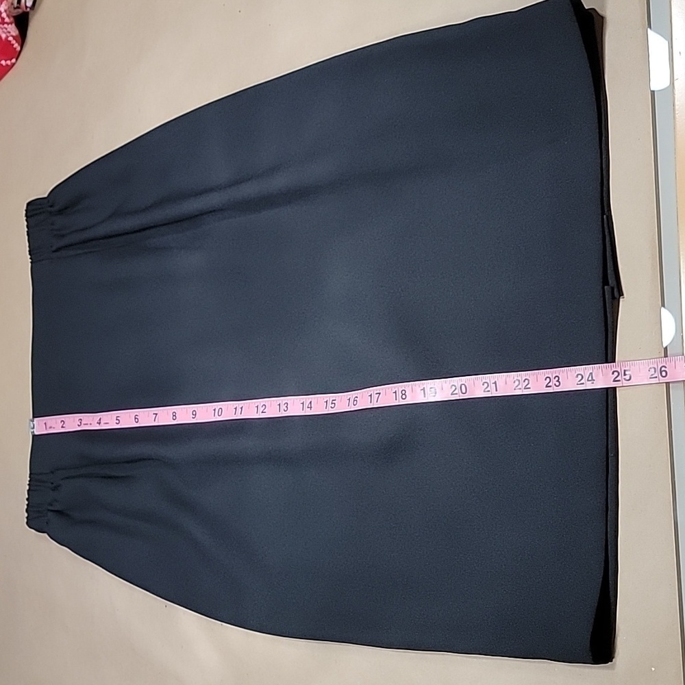 Criscione New York Size S Black Vintage Pencil Skirt Pleated Side Waist, Lined - Picture 7 of 10